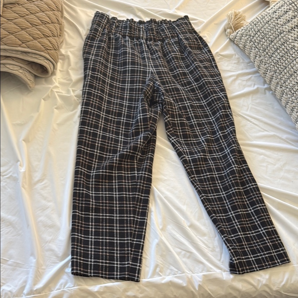 Ann Taylor Black and White Checkered Pants